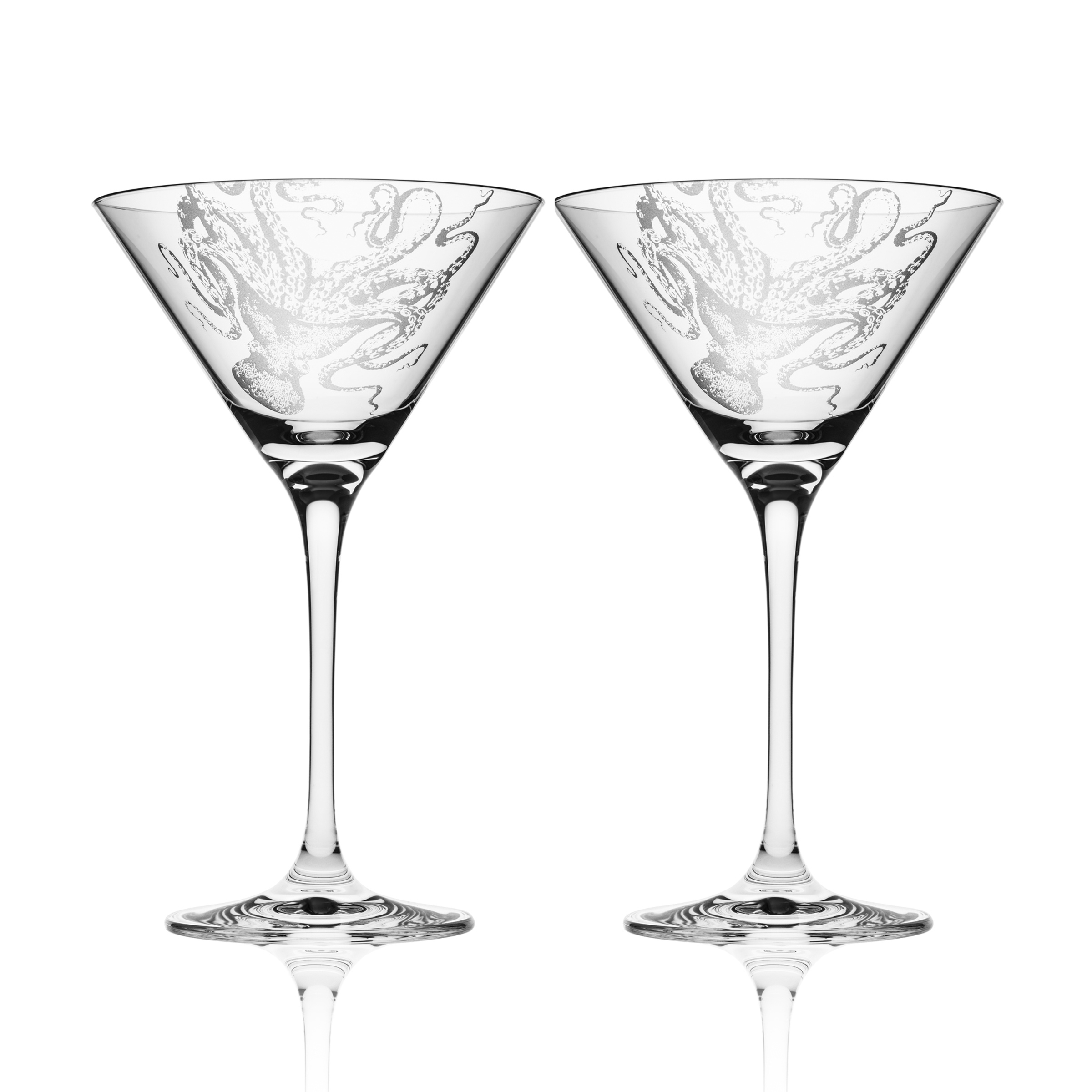 Lucy Martini Glasses, Set of 2 - Matterns Floral
