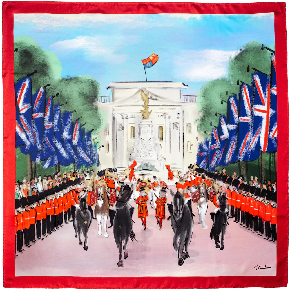 Trooping the Colour Silk Scarf - Matterns Floral
