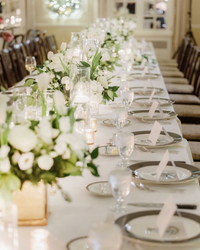 Elegant, romantic, and timeless was the theme for the reception design for Amanda and Gary at @westmorelandclub 

📷: @brittanyboote